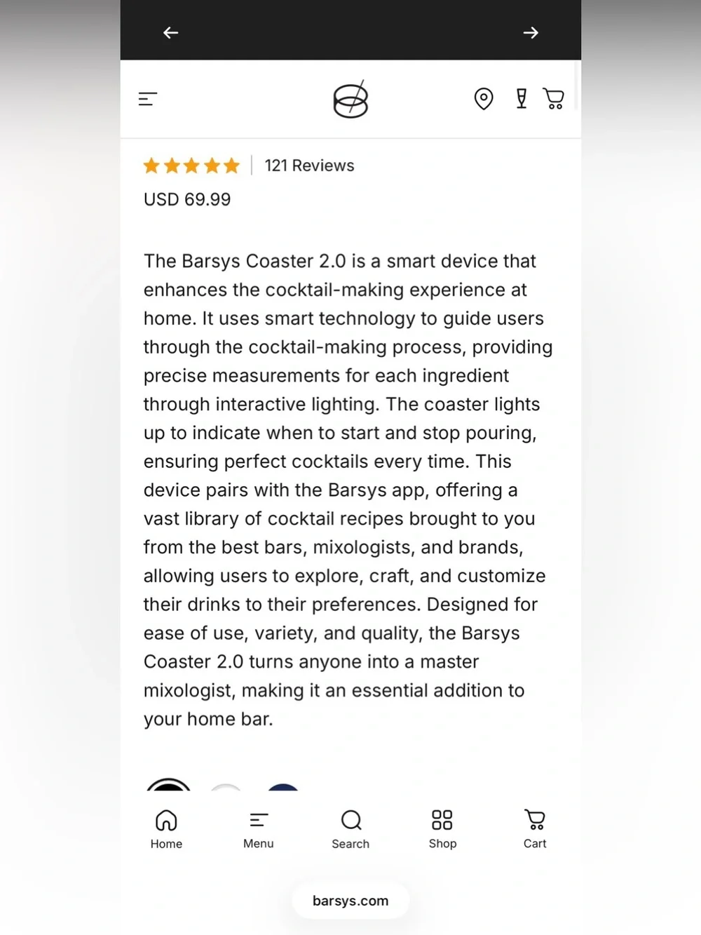Barsys Smart Coaster 2.0 Learn How to Mix Perfect Drinks